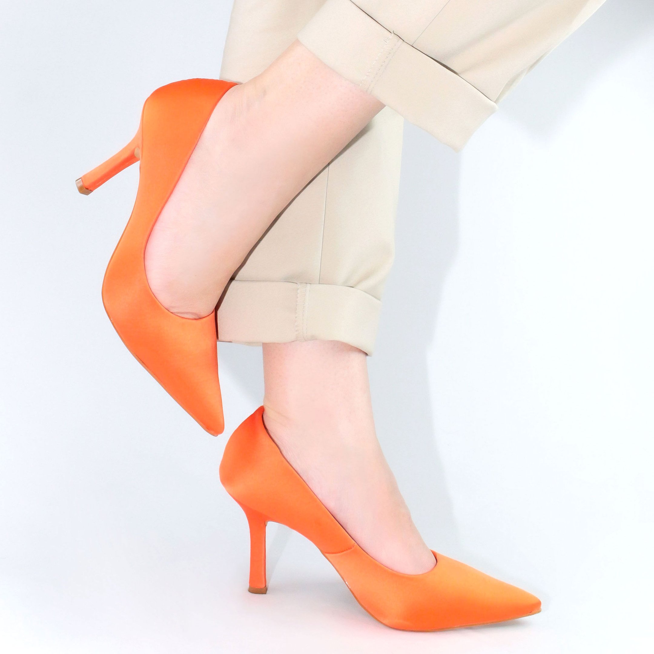 Scarpin salto fino Brigida Laranja Laranja 5