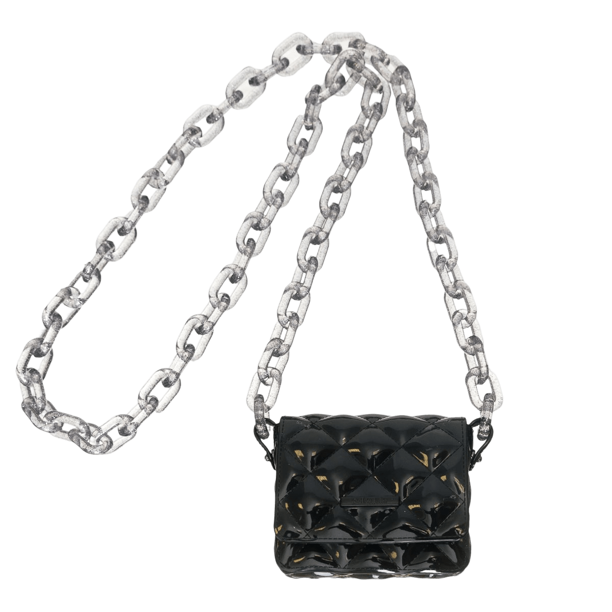 Bolsa Petite Jolie Gloss Preto/Glitter Preto - PJ10730 Preto 4