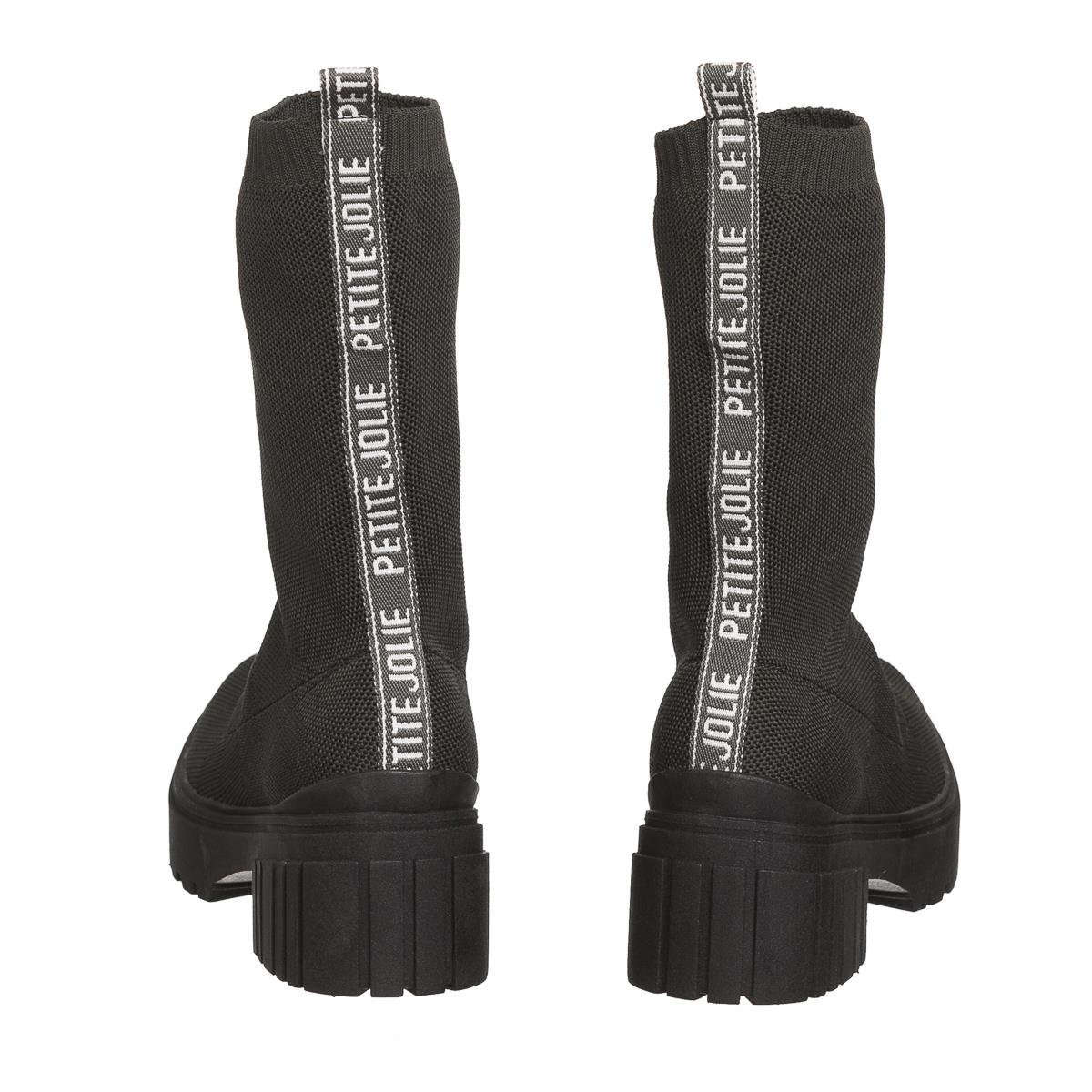 Bota Petite Jolie Knit Boot Preto/Sola Preto - PJ6735 Preto 3