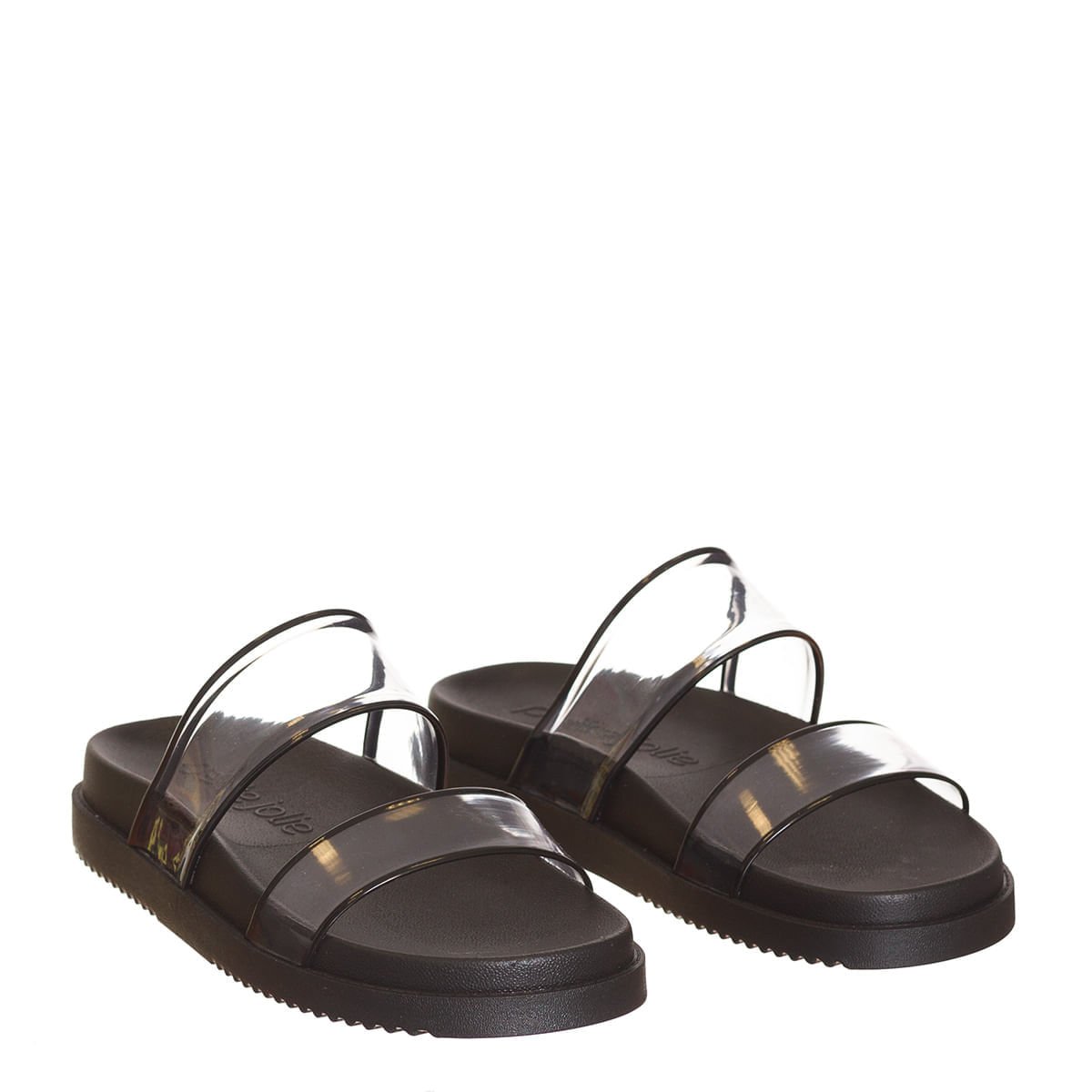 Chinelo Petite Jolie Ice Translucido/Preto - PJ6999 Preto 2