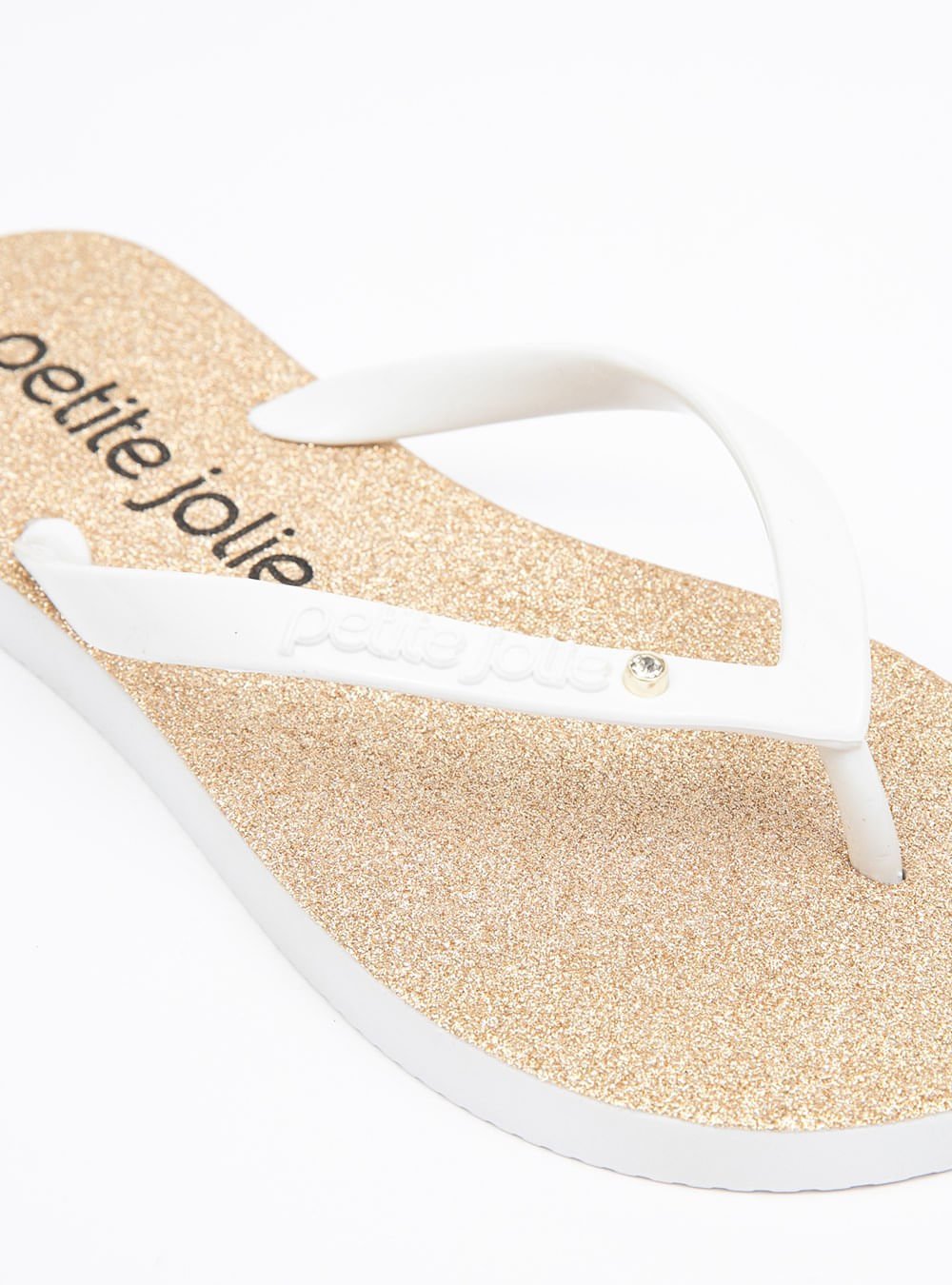 Chinelo Petite Jolie Fresh Branco/Ouro PJ7228 Dourado 2