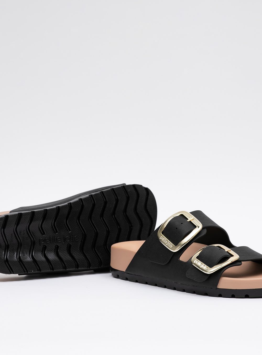 Chinelo Petite Jolie Lovin' Flat Preto/Mocca PJ7279 Preto 4