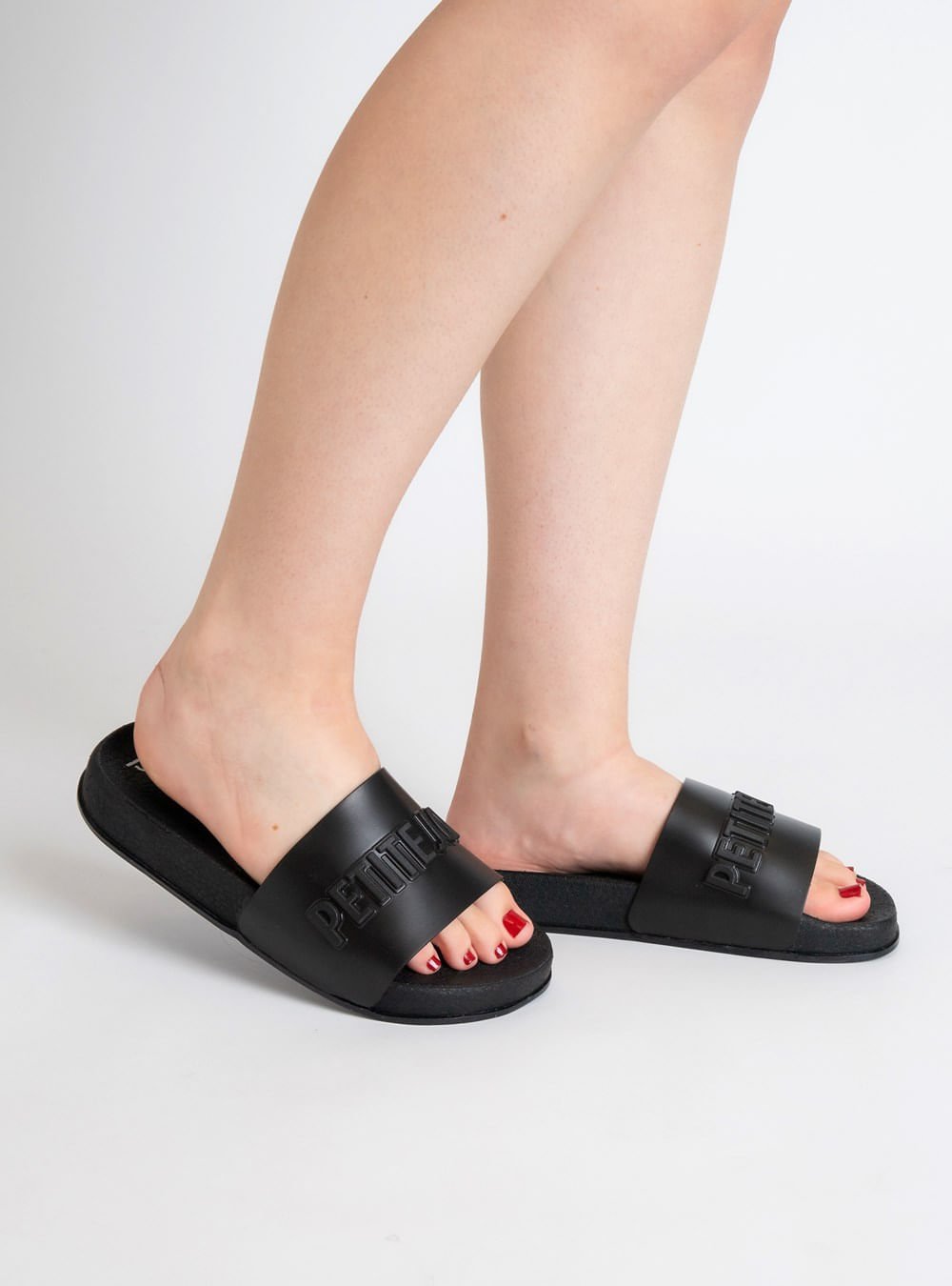 Chinelo Slide Petite Jolie Puff Preto PJ7132 Preto 4