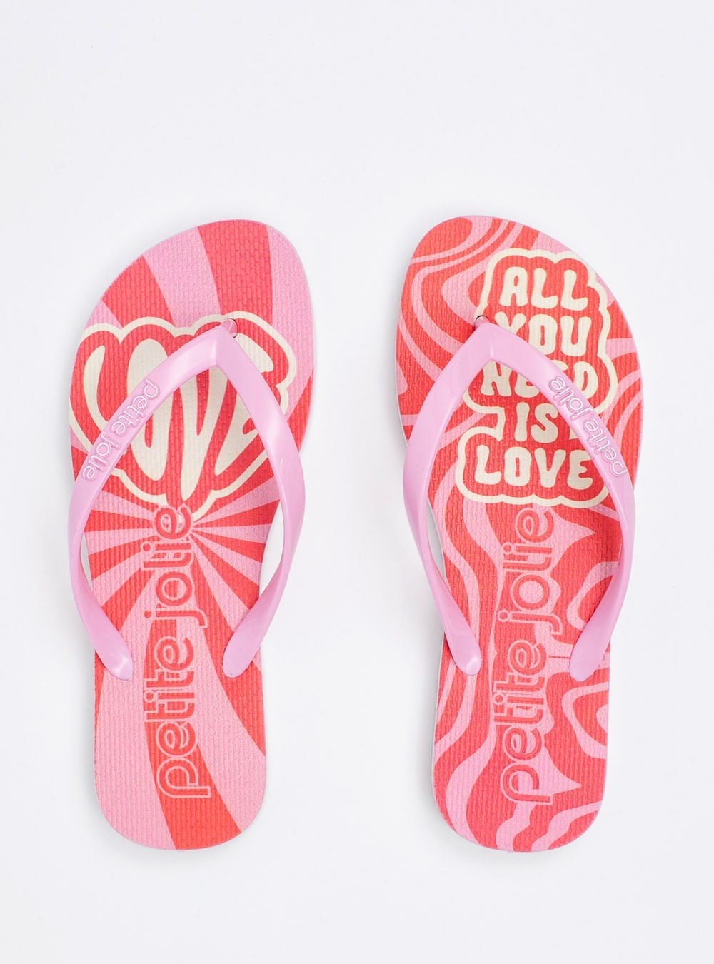 Chinelo Petite Jolie Fresh Rose/Sola Branco/Love PJ6969 Rosa 1