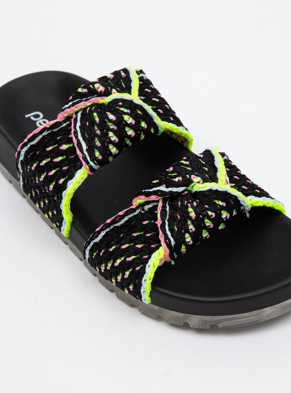 Chinelo Petite Jolie Knit Flat Hit Preto PJ7315 Preto 2