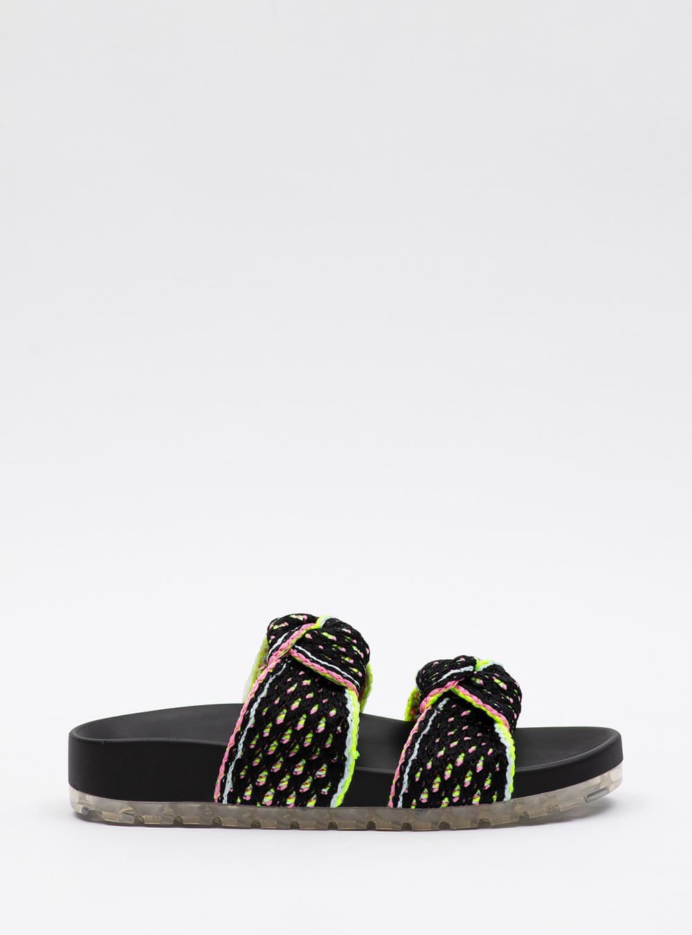 Chinelo Petite Jolie Knit Flat Hit Preto PJ7315 Preto 1
