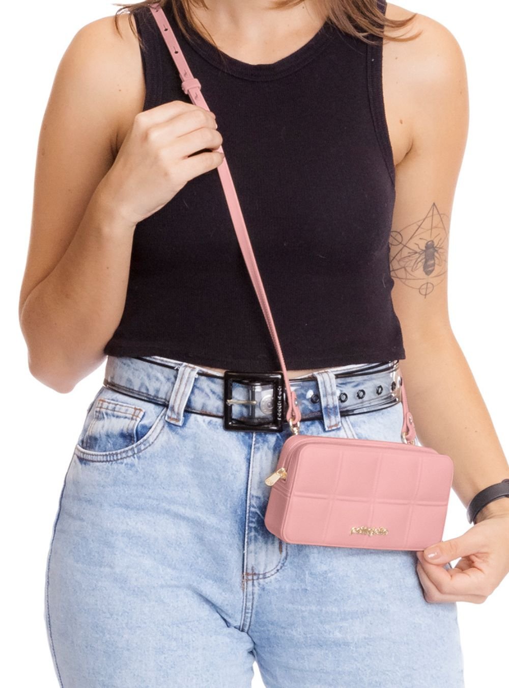 Bolsa Petite Jolie Jay Rosa Antigo PJ10409 Rosa 4