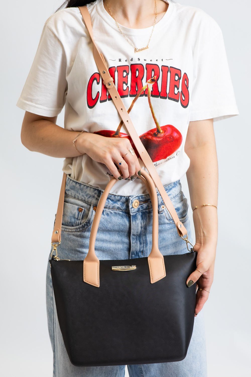 Bolsa Petite Jolie Shopping Preto/Avela PJ11274 Preto 4