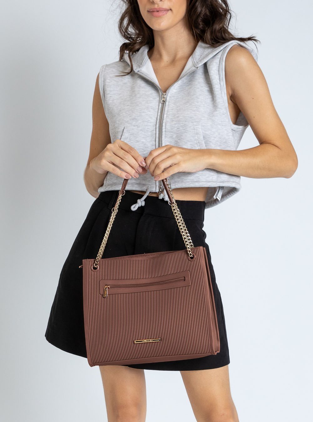 Bolsa Petite Jolie Olga Brown PJ10072 Marrom 6