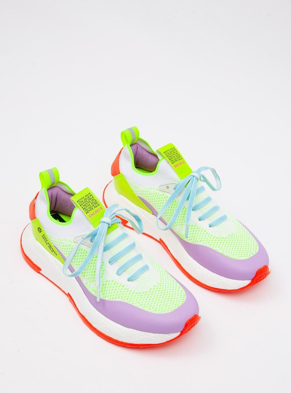 Tênis Petite Jolie Puff Sneaker Branco/Multi 2 PJ7130II Multicores 2