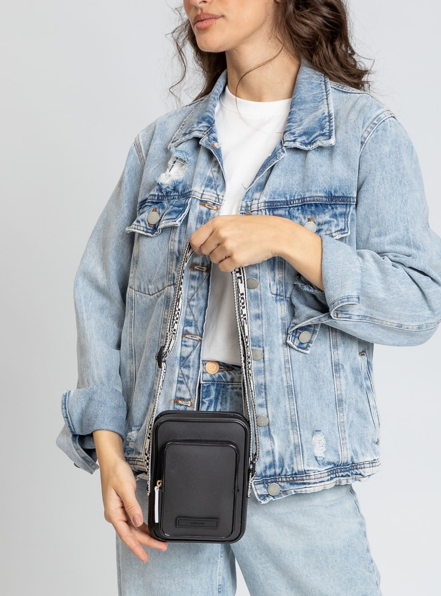 Bolsa Petite Jolie Ted Preto/White PJ10085 Preto 4