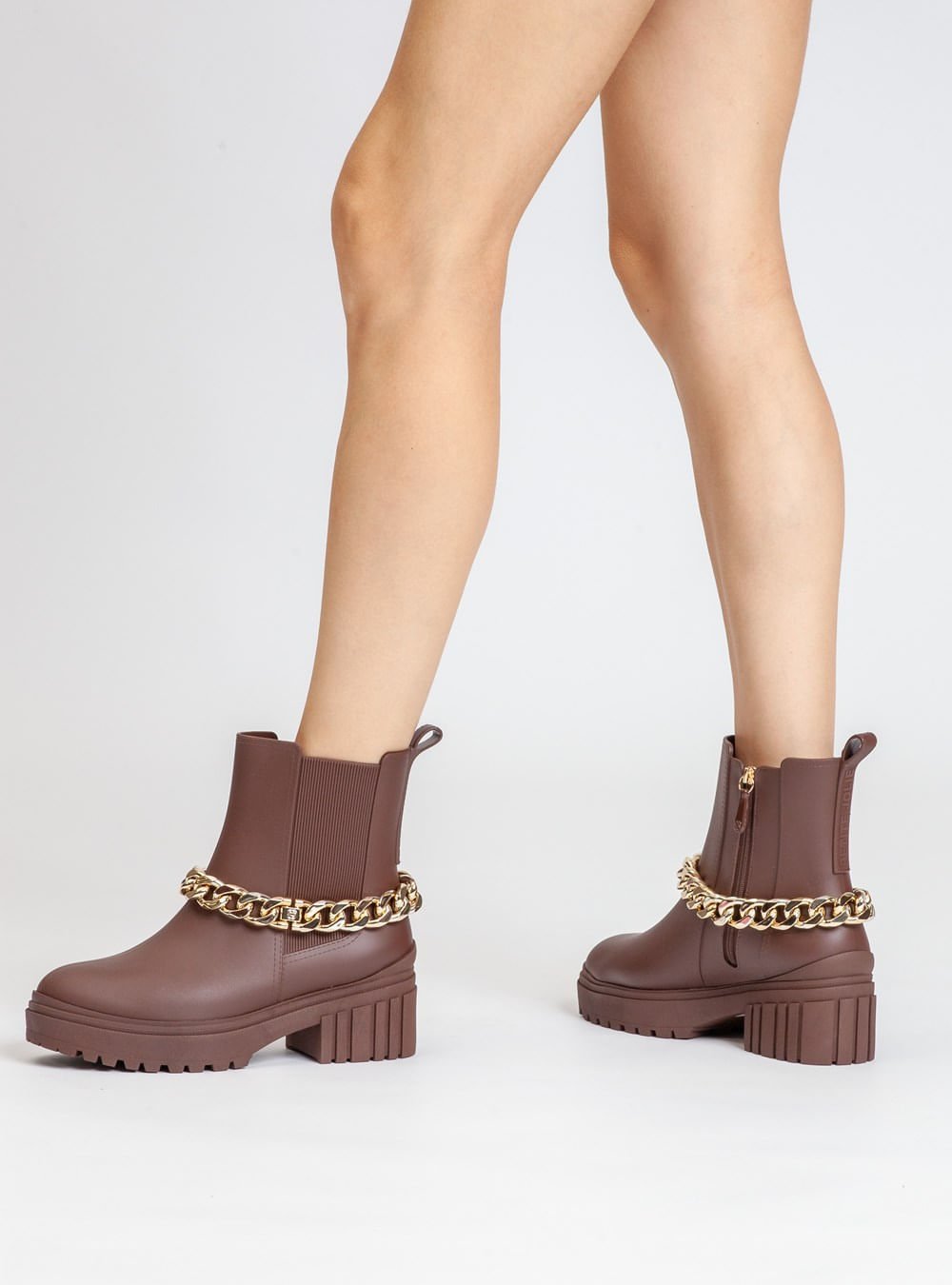 Bota Petite Jolie Chelsea Brown PJ7148 Marrom 4