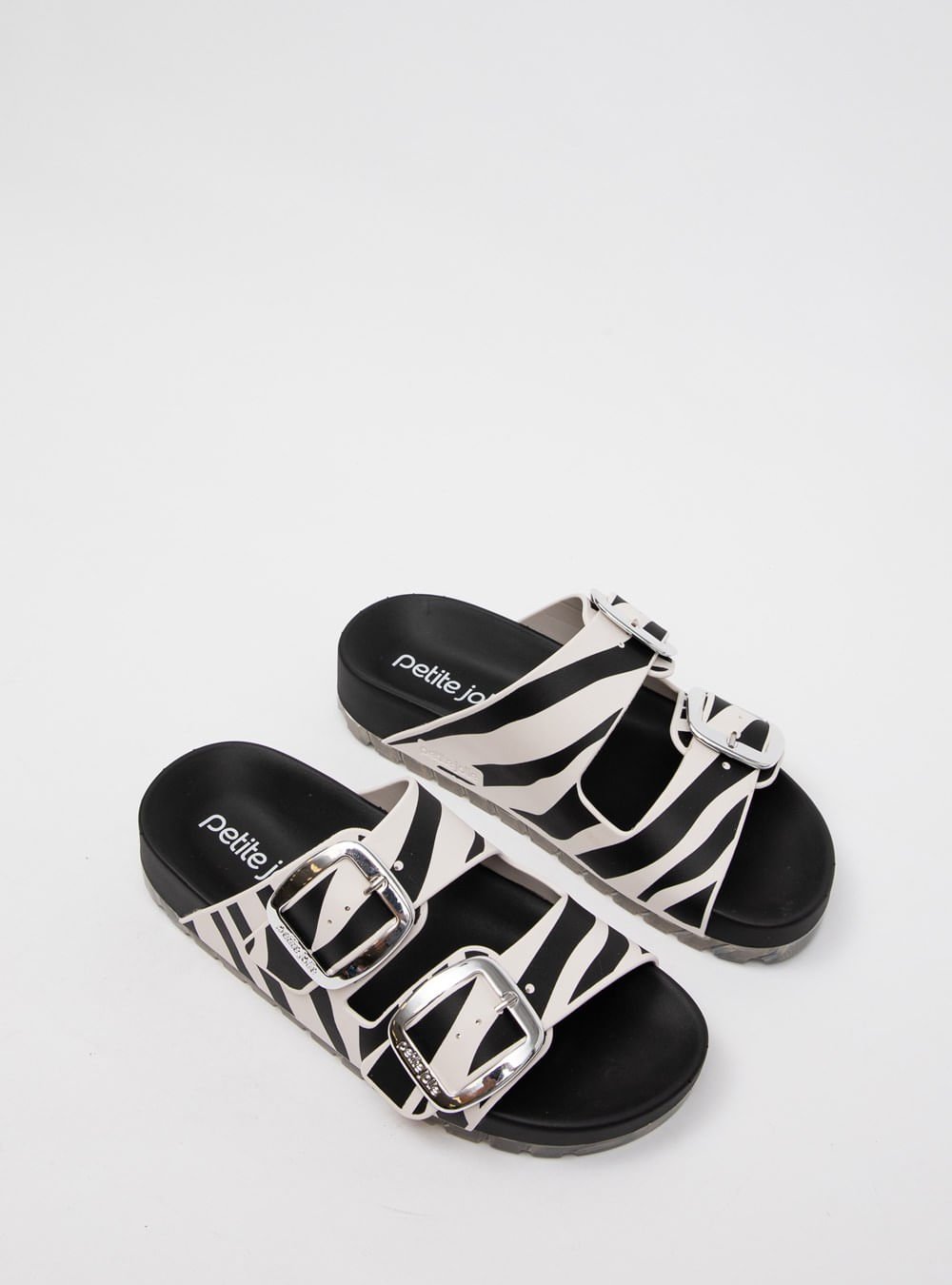 Chinelo Petite Jolie Lovin' Flat White/Preto PJ7498 Preto 2