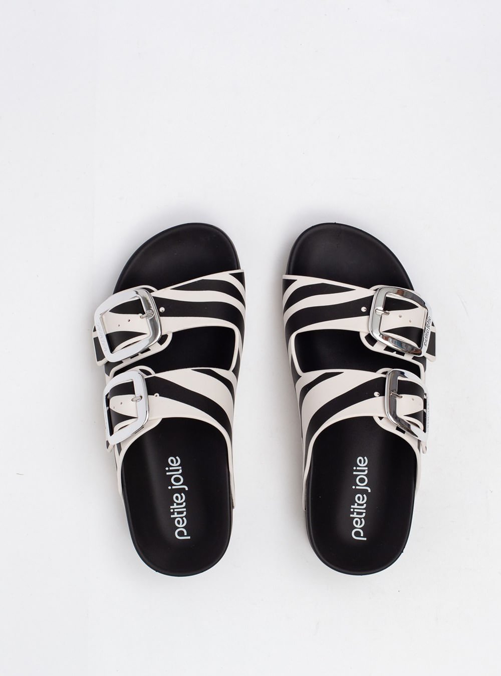 Chinelo Petite Jolie Lovin' Flat White/Preto PJ7498 Preto 3