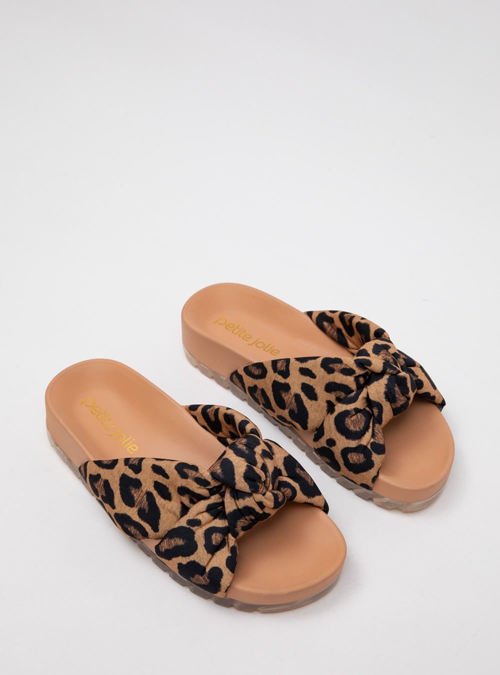 Chinelo Petite Jolie Tie Flat Onça/Avela PJ7486 Bege 2