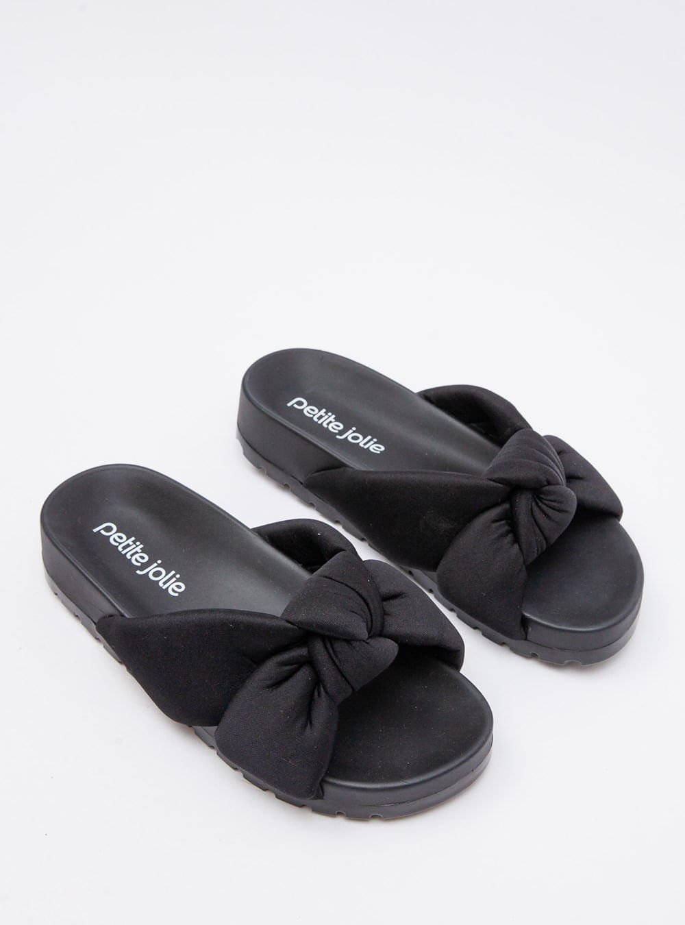 Chinelo Petite Jolie Tie Flat Preto PJ7486 Preto 4