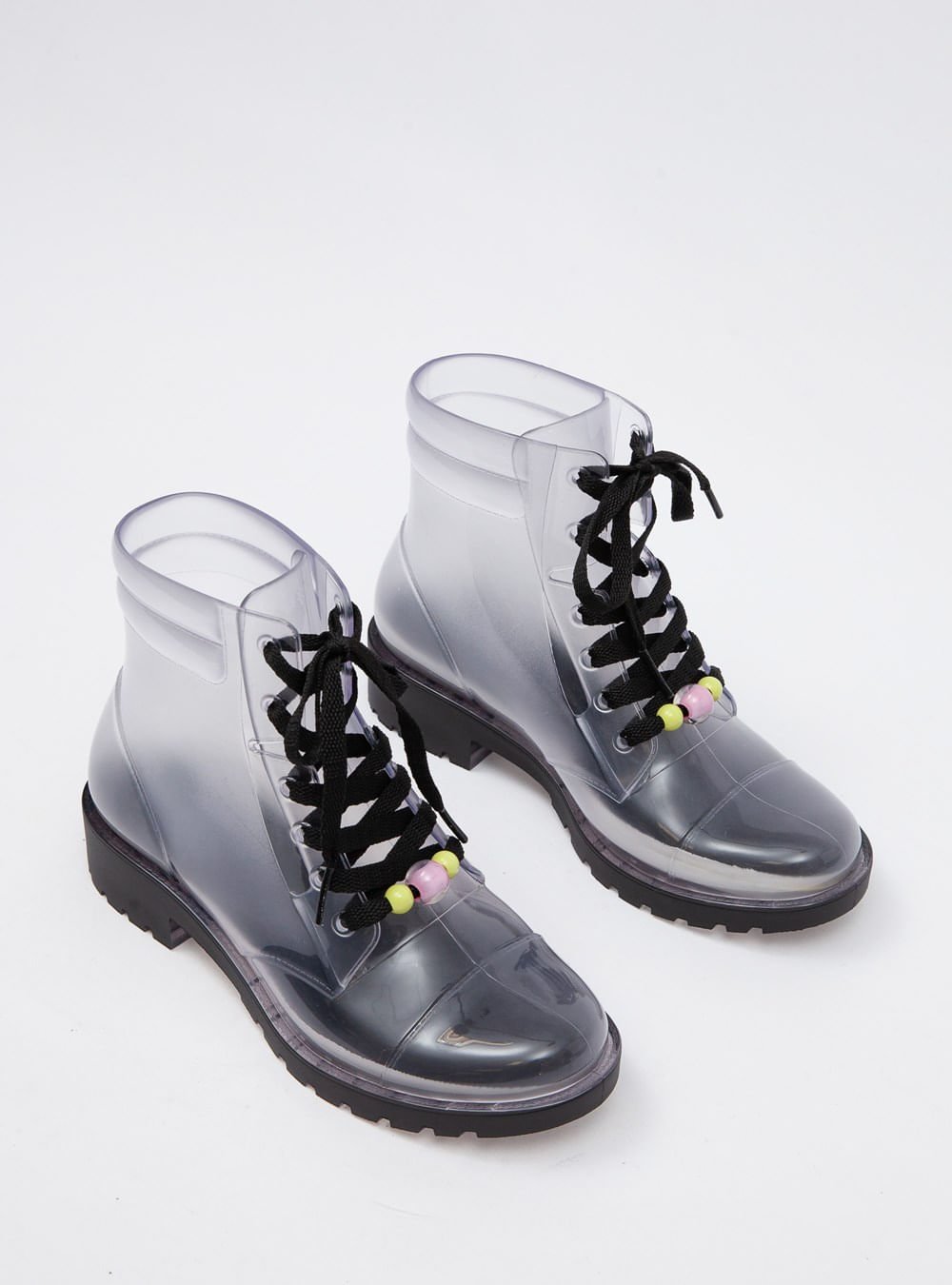 Bota Infantil Petite Jolie Iggy Translucido/Preto PJ7517IN Branco 4