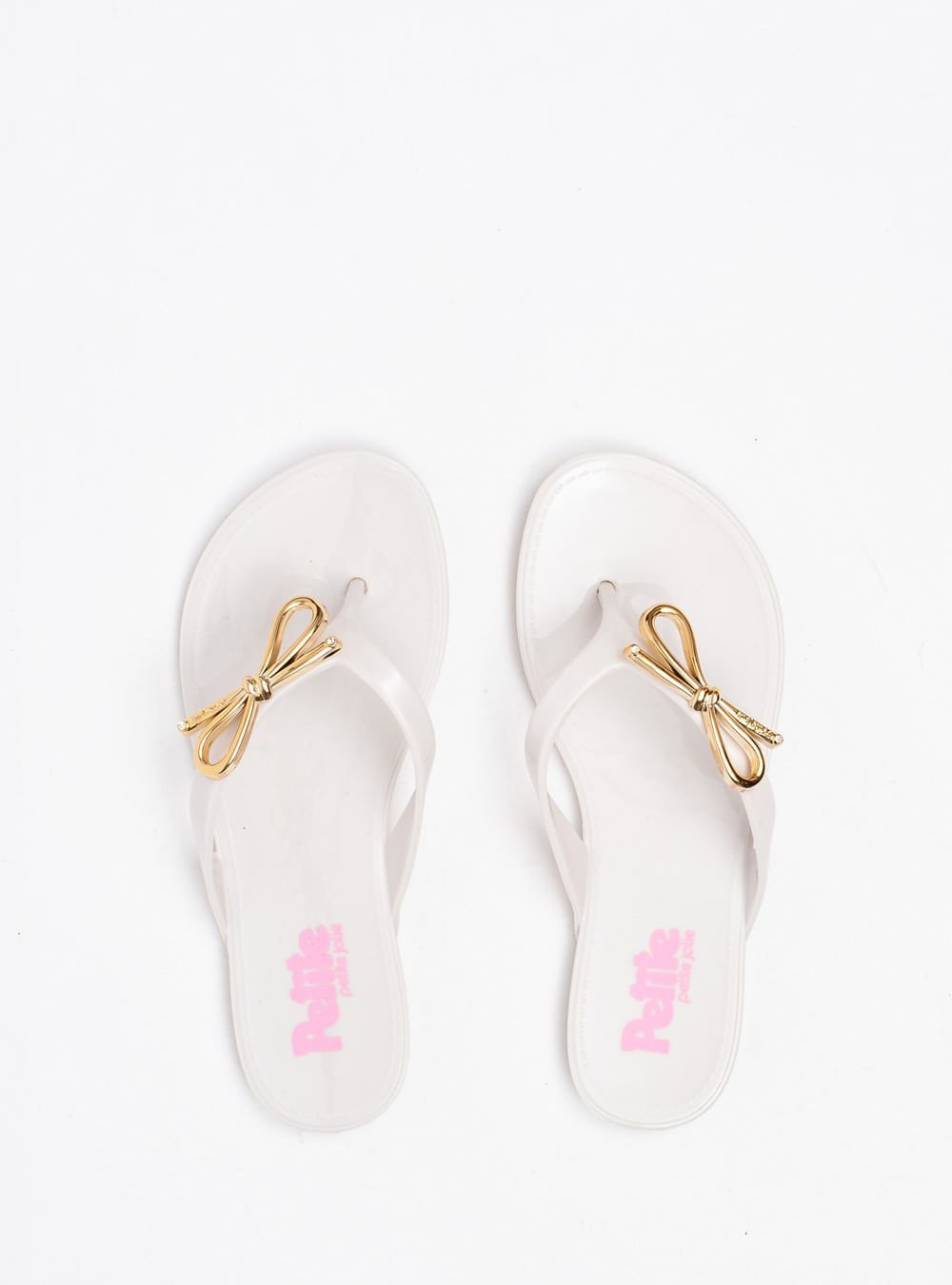 Chinelo Infantil Petite Jolie Lucky In White PJ7512IN