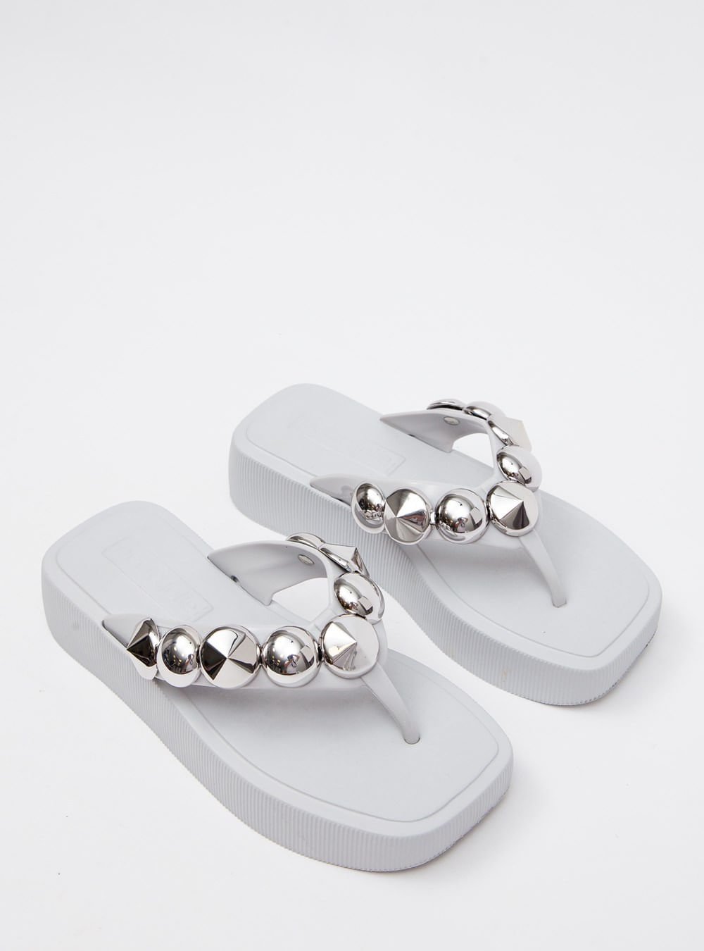 Chinelo Petite Jolie Hit White/Niquel PJ7529 Prata 4