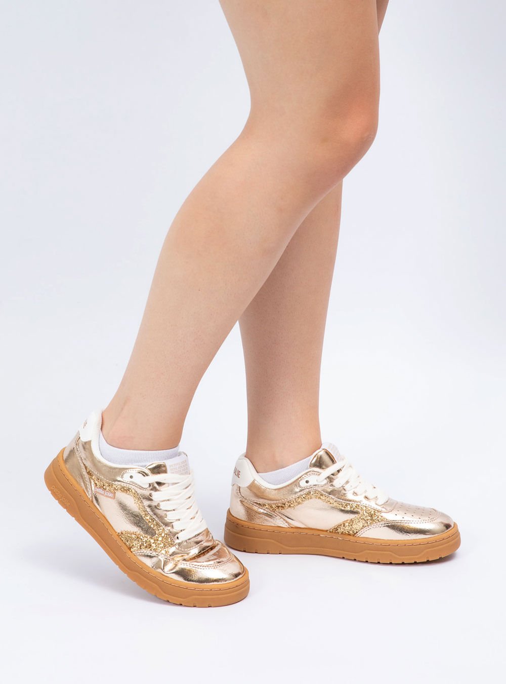 Tênis Petite Jolie Shoot Ouro/Avela Light PJ7538 Dourado 3