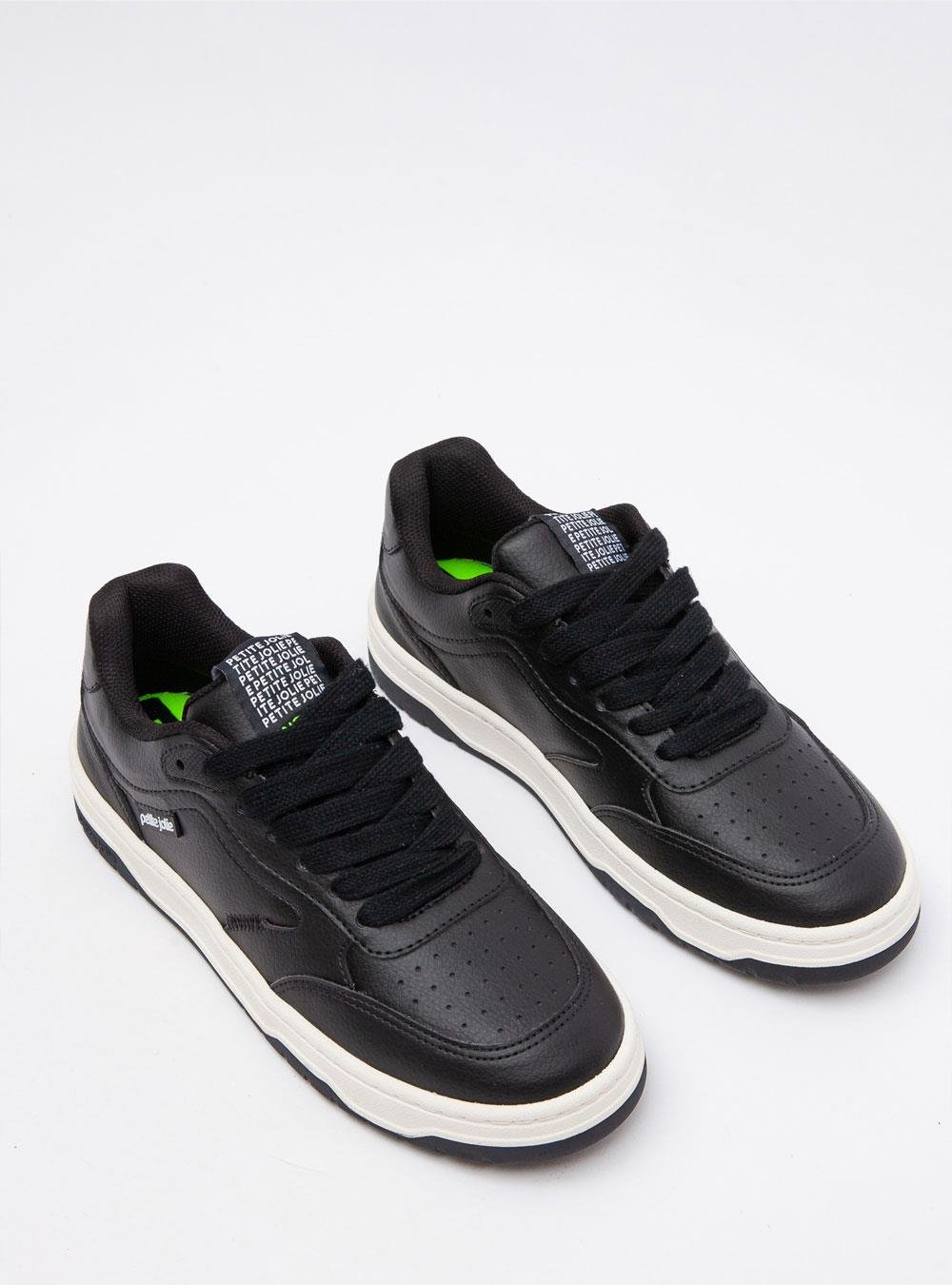 Tênis Petite Jolie Shoot Preto/White/Preto PJ7538 Preto 4