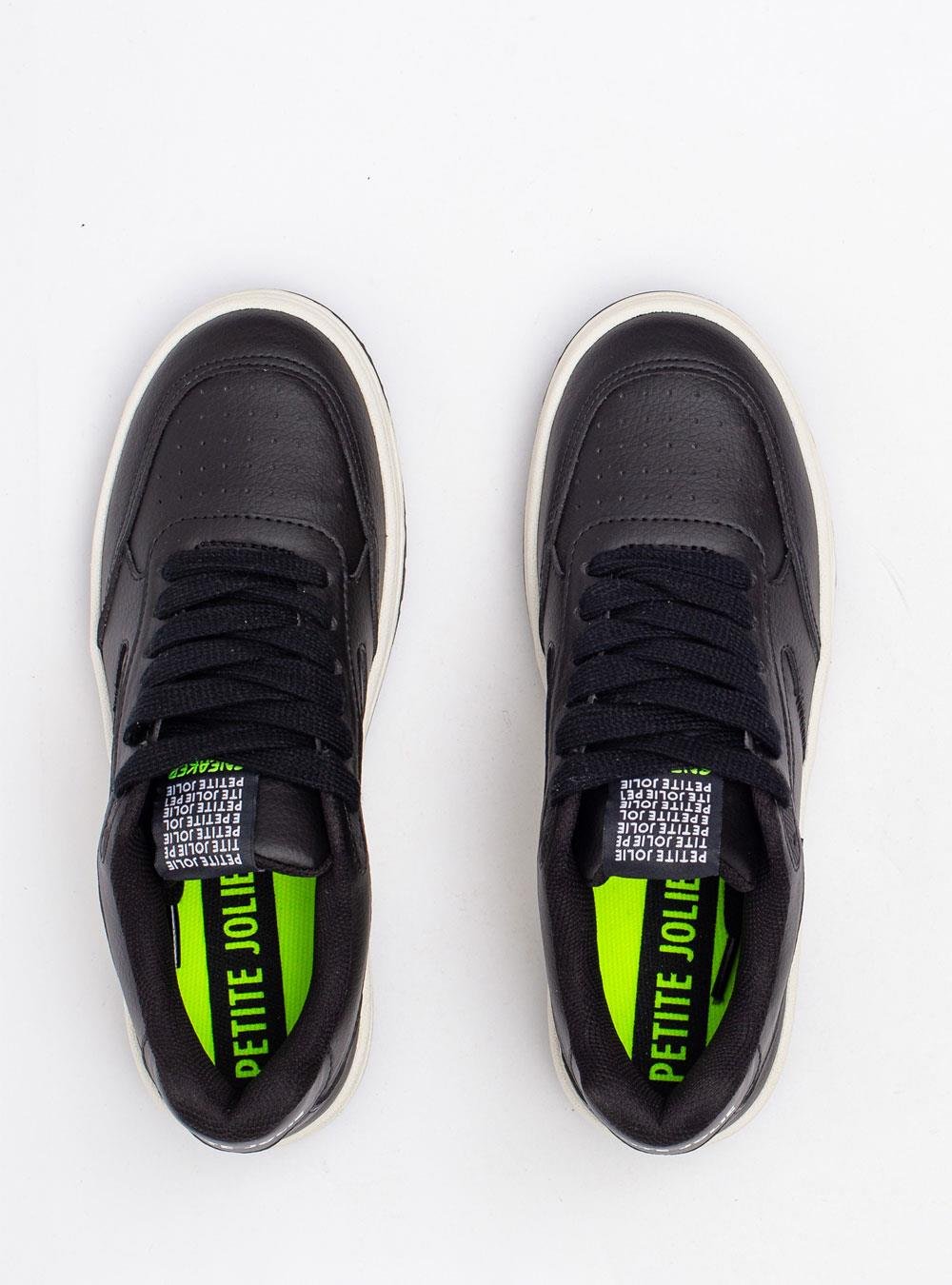 Tênis Petite Jolie Shoot Preto/White/Preto PJ7538 Preto 5
