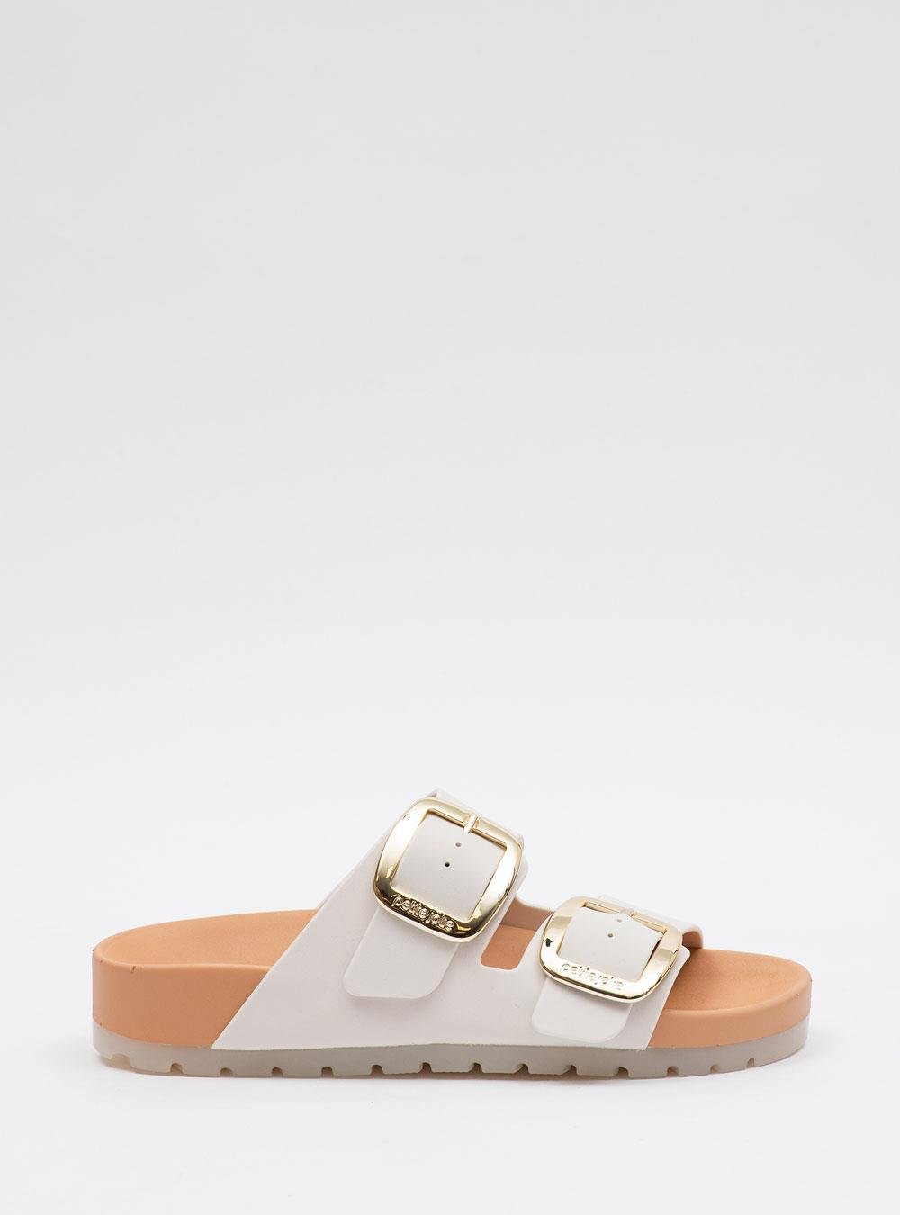 Chinelo Petite Jolie Lovin' Flat White PJ7279 Branco 1