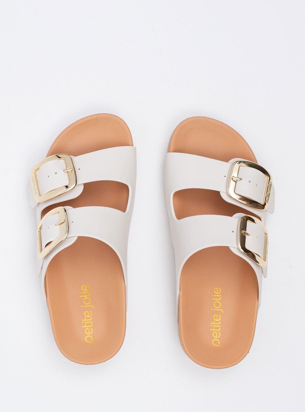 Chinelo Petite Jolie Lovin' Flat White PJ7279 Branco 3