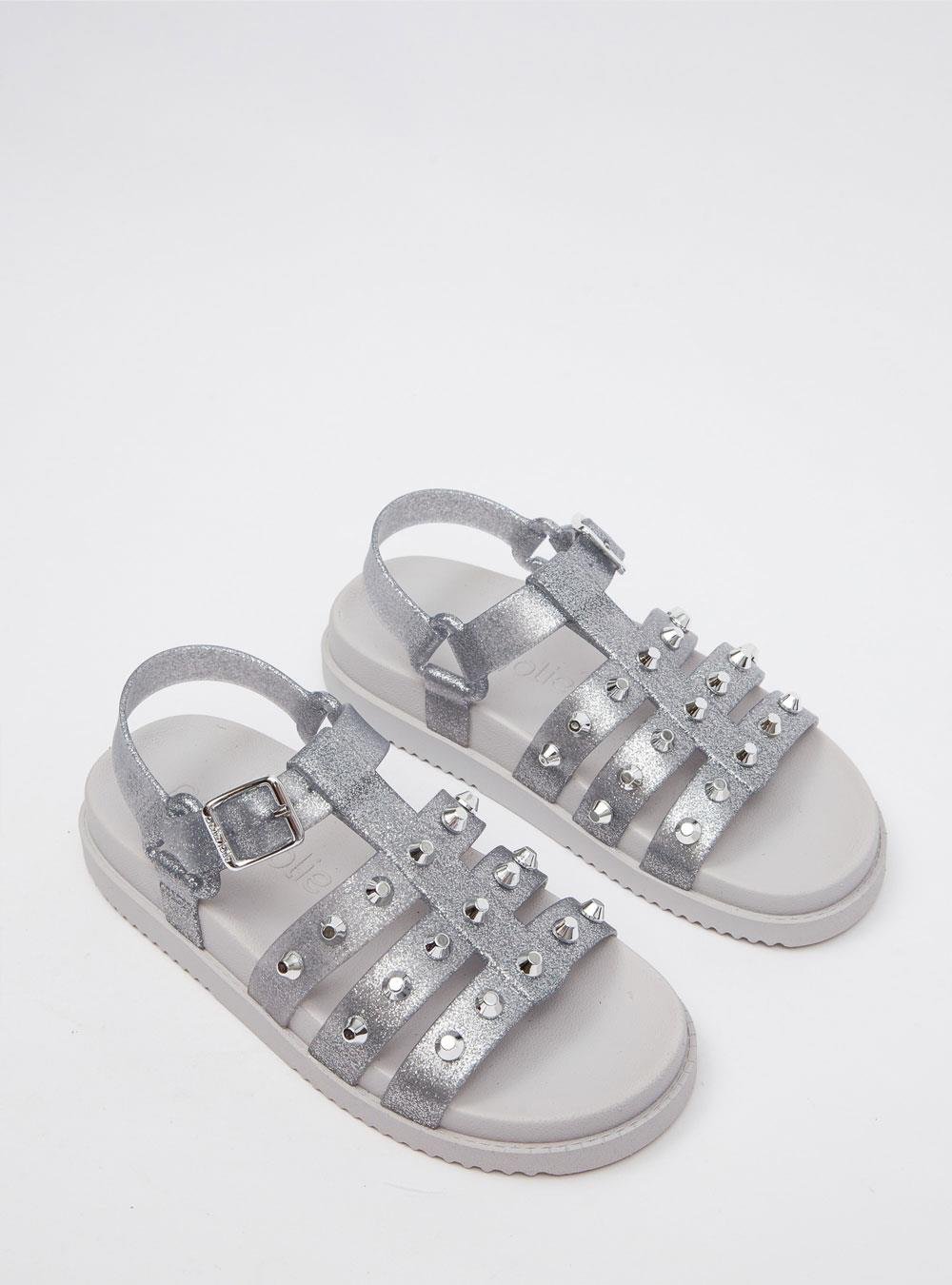 Sandália Full Glitter Prata/Ice PJ7524 Cinza 3