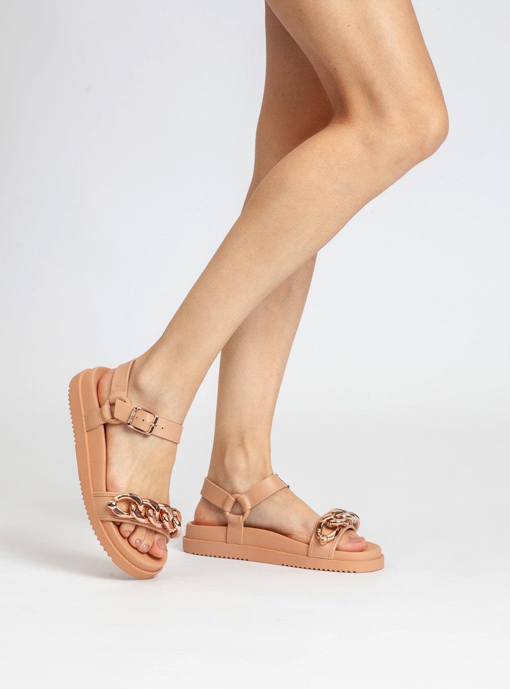 Sandália Petite Jolie Much Avela/Rose PJ7312 Bege 4