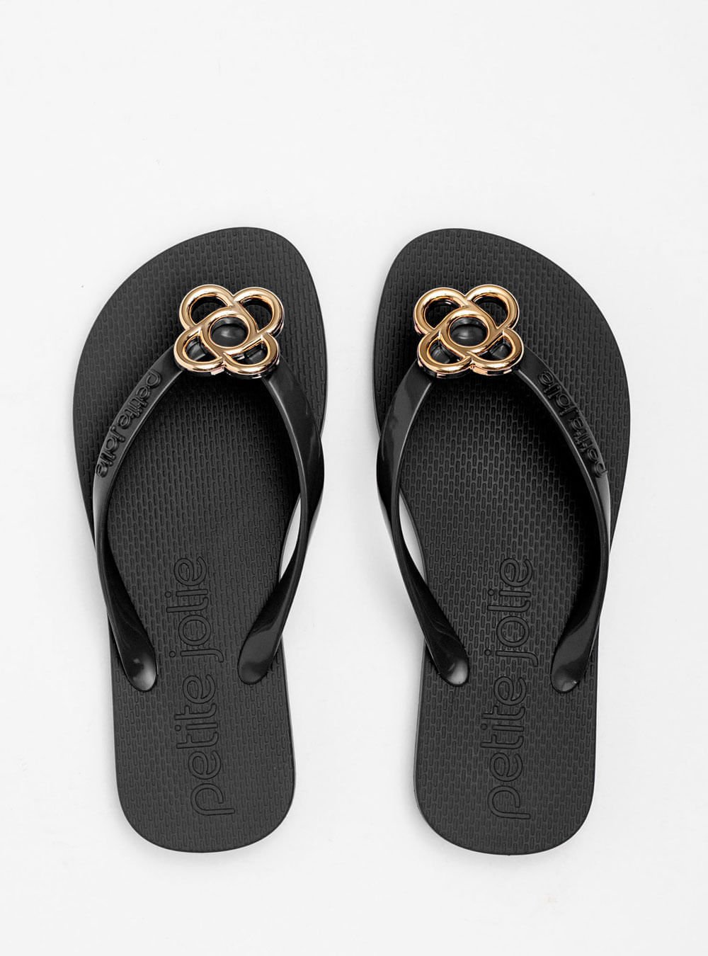 Chinelo Infantil Petite Jolie Fresh IN Preto PJ6979IN Preto/Dourado 1