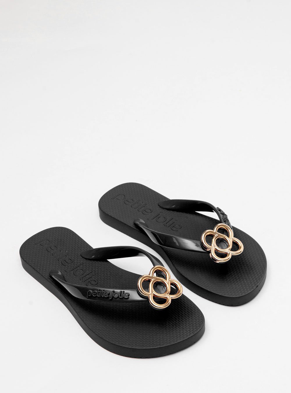 Chinelo Infantil Petite Jolie Fresh IN Preto PJ6979IN Preto/Dourado 2