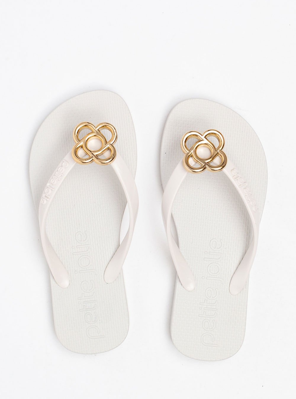Chinelo Infantil Petite Jolie Fresh IN White PJ6979IN Branco/Dourado 1
