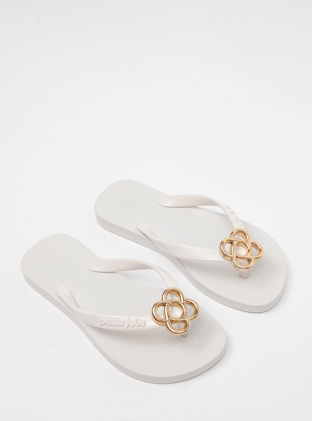 Chinelo Infantil Petite Jolie Fresh IN White PJ6979IN Branco/Dourado 2