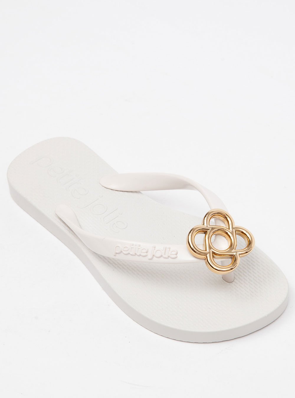 Chinelo Infantil Petite Jolie Fresh IN White PJ6979IN Branco/Dourado 4