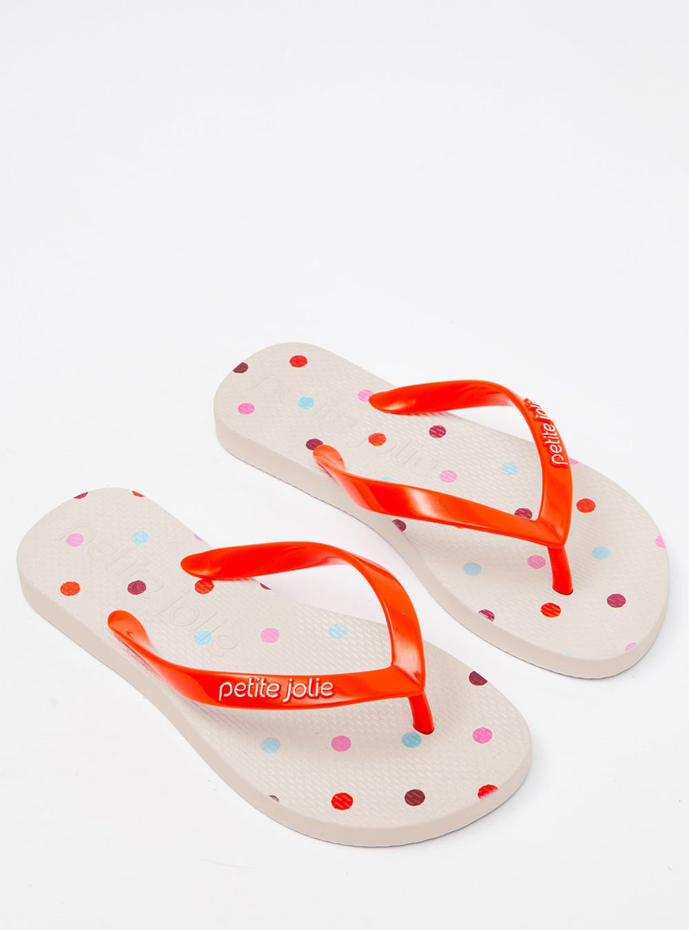 Chinelo Infantil Petite Jolie Fresh In Orange/White PJ6969IN Branco/Laranja 2