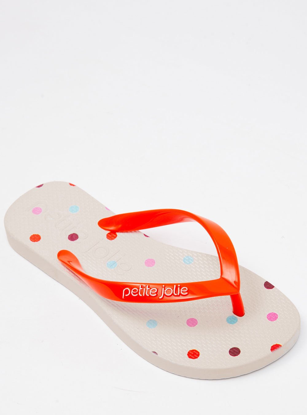 Chinelo Infantil Petite Jolie Fresh In Orange/White PJ6969IN Branco/Laranja 4