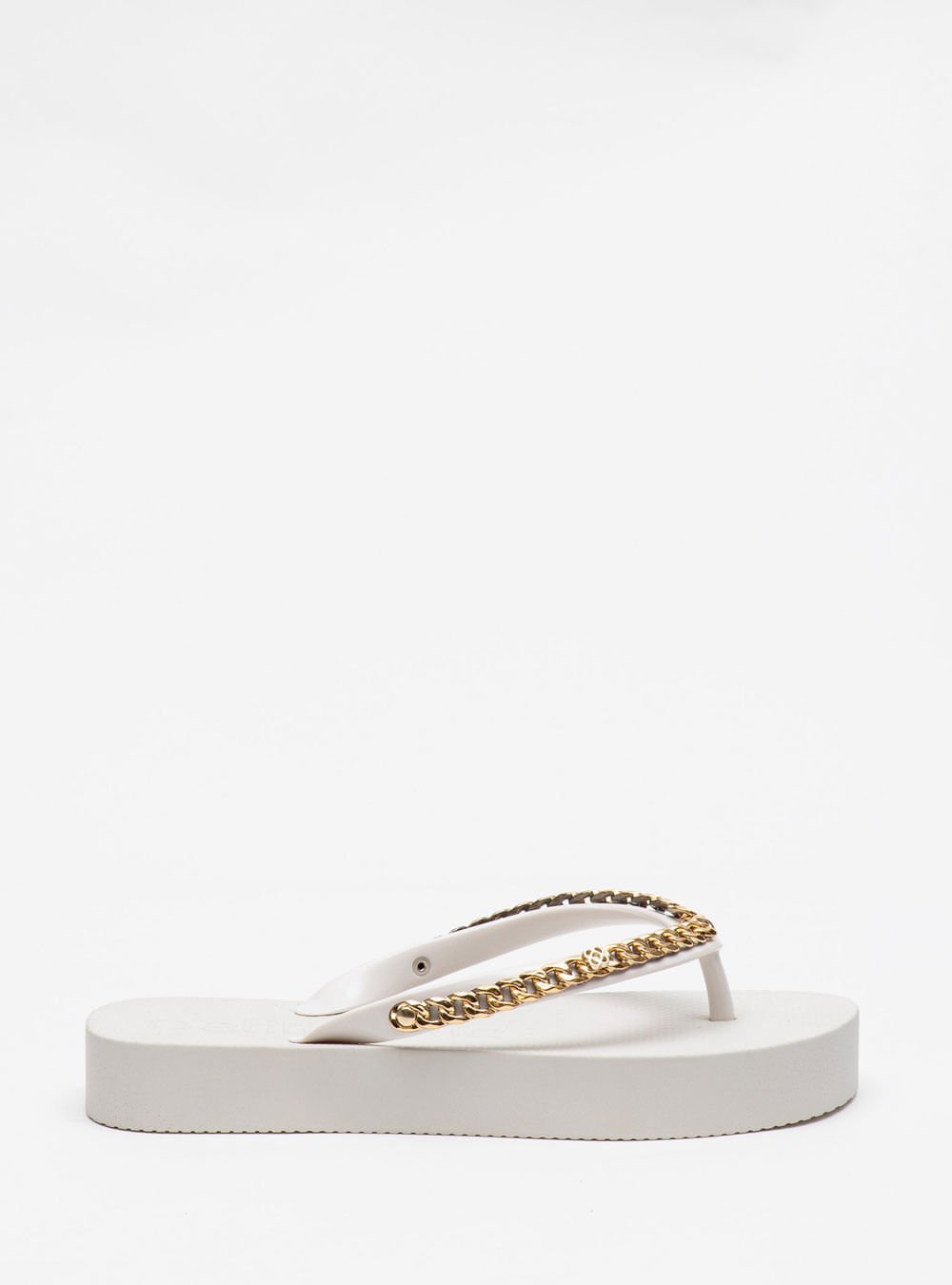 Chinelo Petite Jolie Fresh Up White/Ouro PJ7592