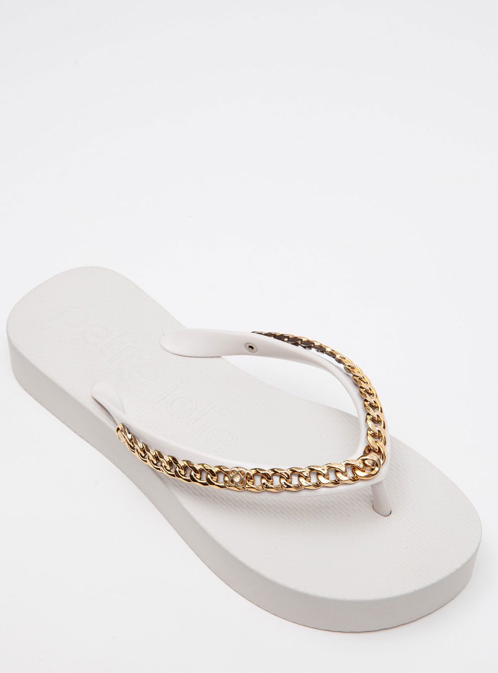 Chinelo Petite Jolie Fresh Up White/Ouro PJ7592 Branco 2