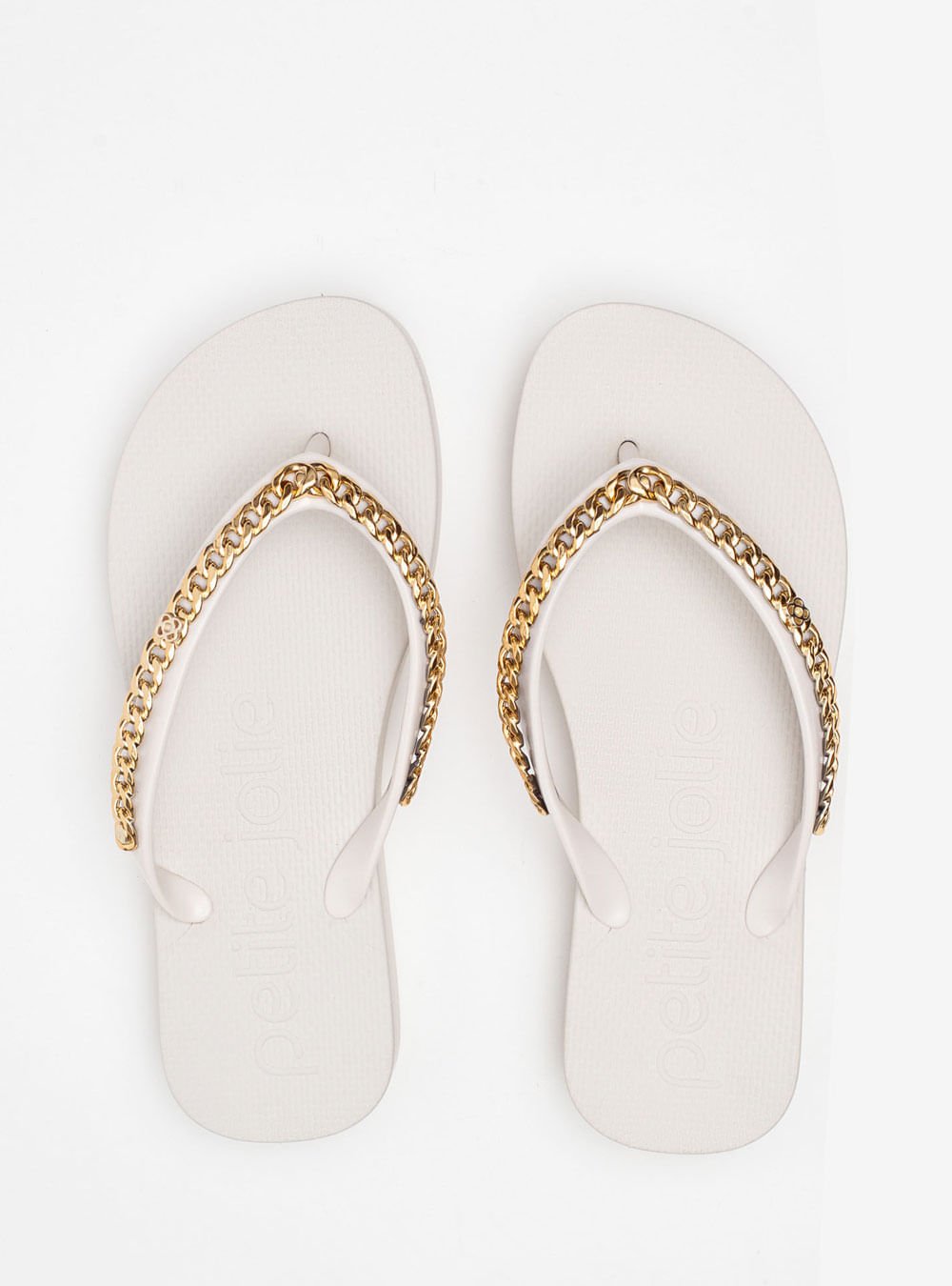 Chinelo Petite Jolie Fresh Up White/Ouro PJ7592 Branco 3