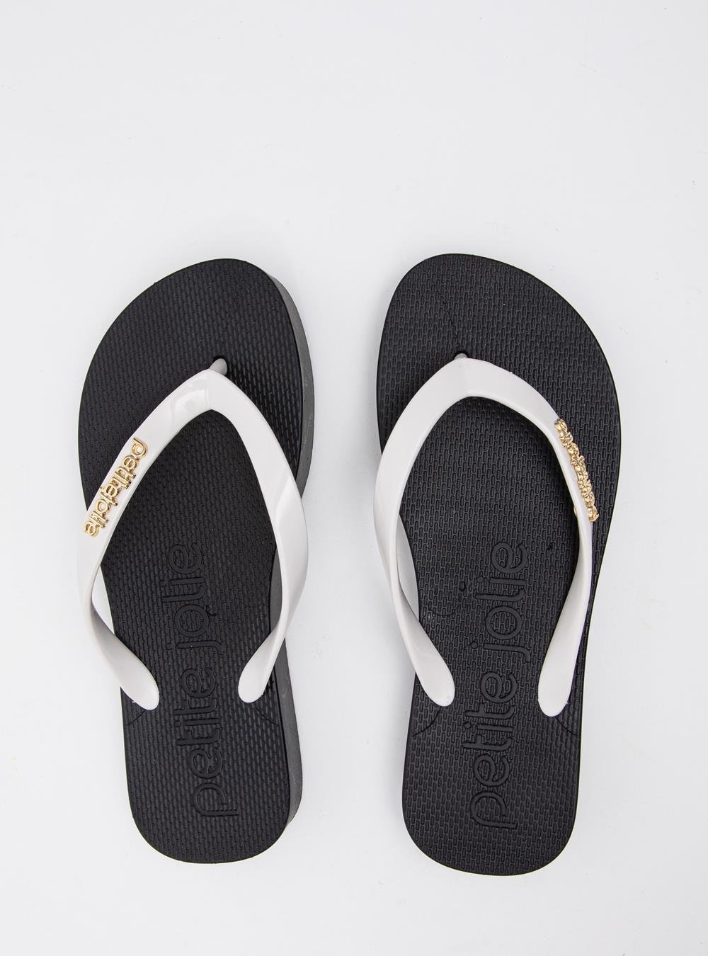 Chinelo Petite Jolie Fresh Up White/Sola Preto PJ7321 Preto/Branco 3