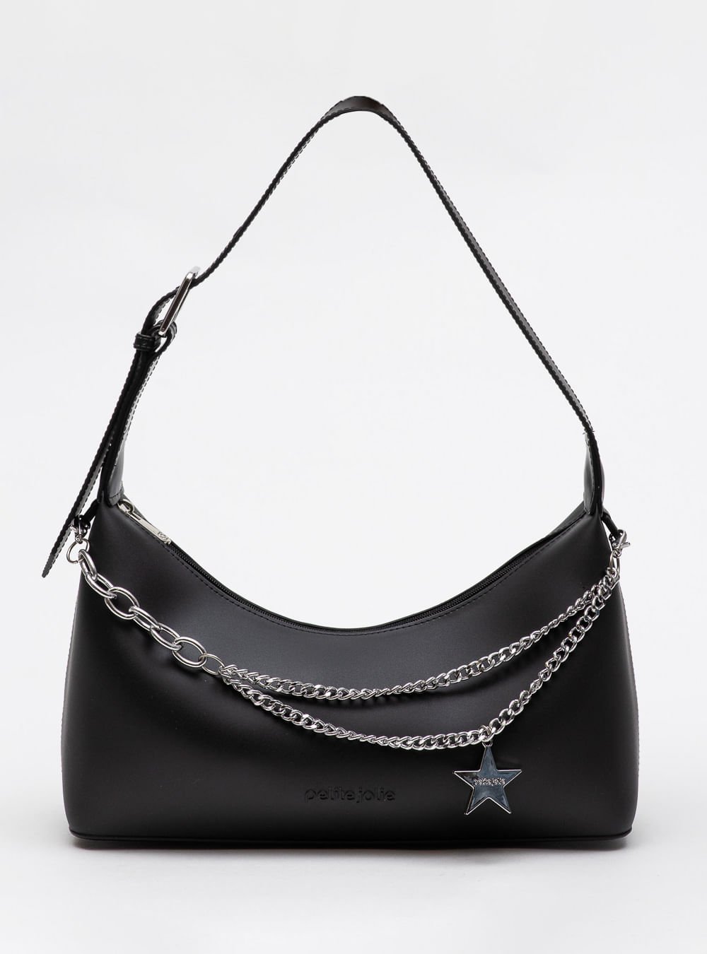 Bolsa Petite Jolie Thayla Preto/Niquel PJ11282