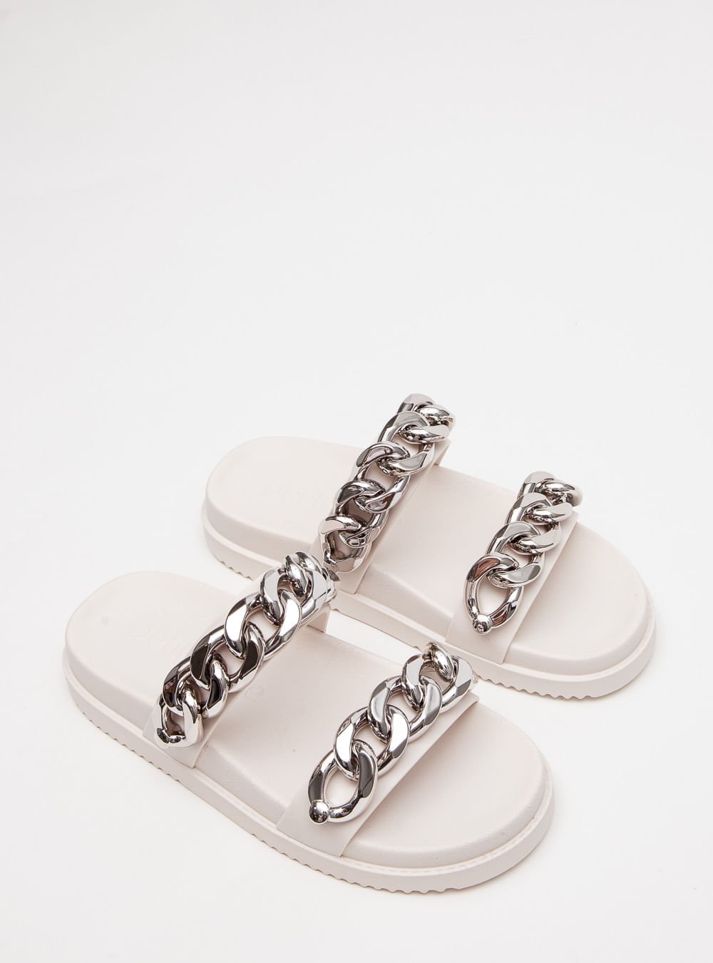 Chinelo Petite Jolie New White/Niquel PJ7635 White/Niquel 2