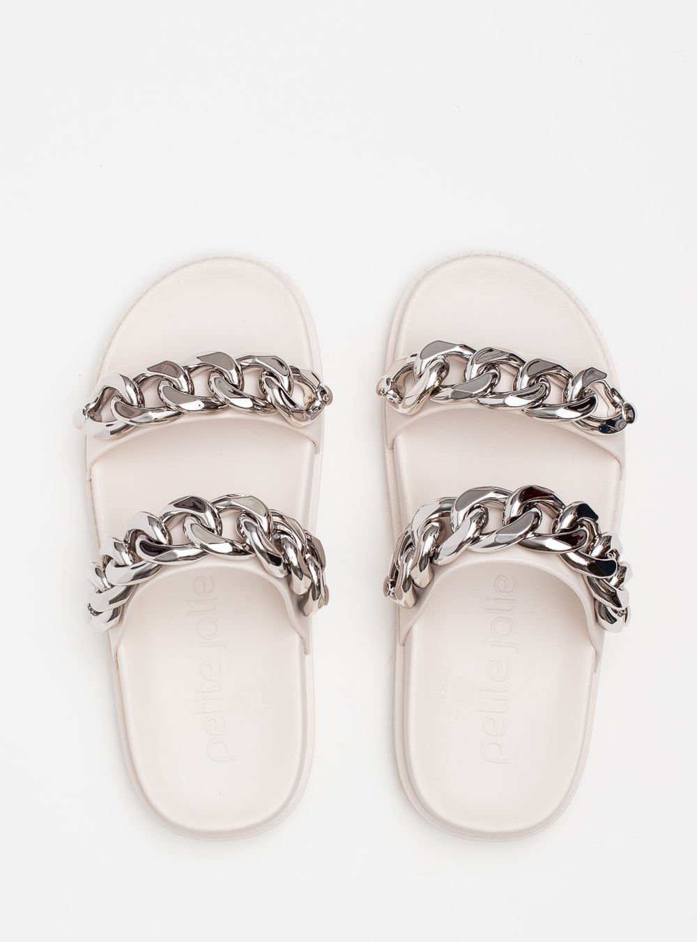 Chinelo Petite Jolie New White/Niquel PJ7635 White/Niquel 3