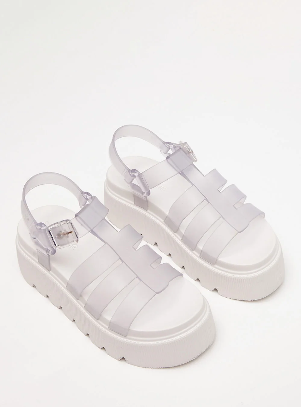 Sandália Petite Jolie Flow Sandal Translúcido/White PJ7561 Branco 4