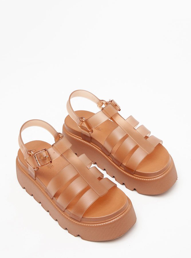 Sandália Petite Jolie Flow Sandal Doce De Leite PJ7561 Marrom 2