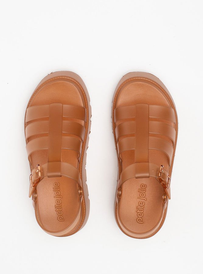 Sandália Petite Jolie Flow Sandal Doce De Leite PJ7561 Marrom 3