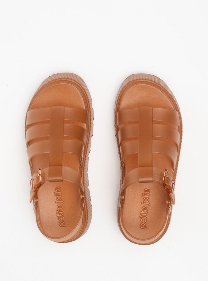Sandália Petite Jolie Flow Sandal Doce De Leite PJ7561 Marrom 3