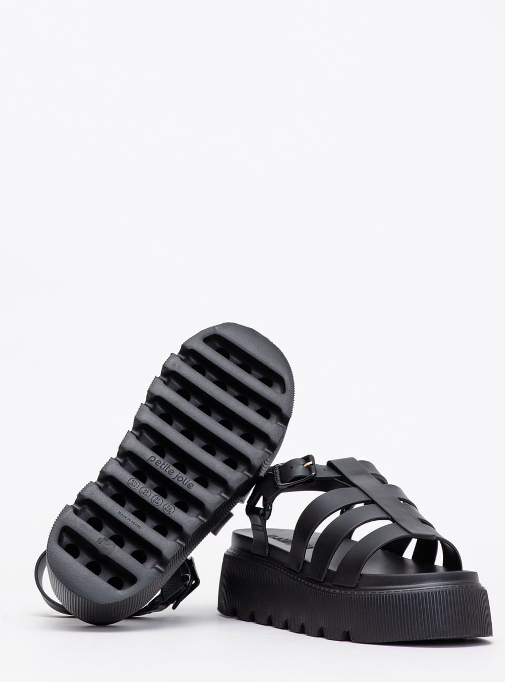 Sandália Petite Jolie Flow Sandal Preto PJ7561 Preto 5