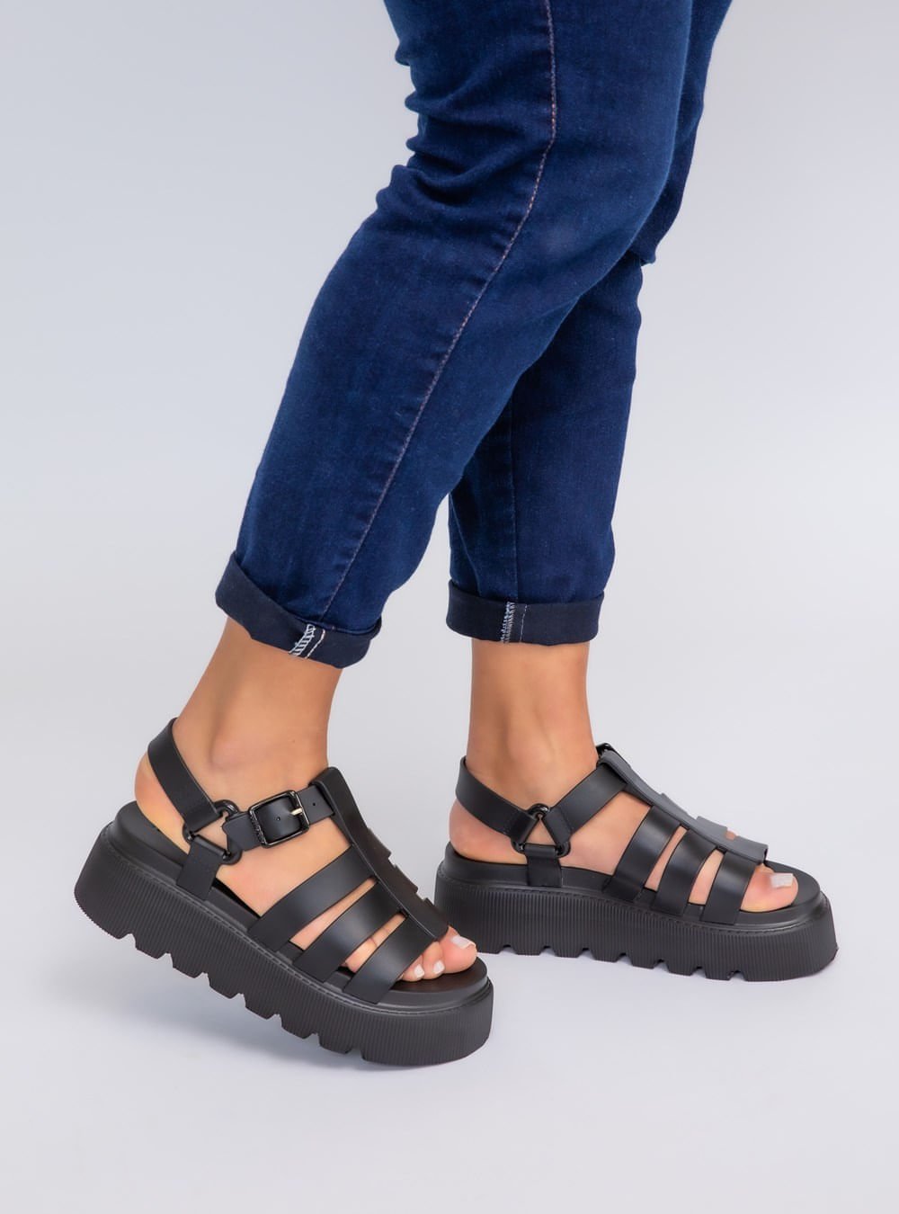 Sandália Petite Jolie Flow Sandal Preto PJ7561 Preto 6